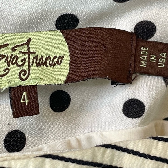 Anthropologie Eva Franco skirt pencil sz 4 black and cream - Picture 7 of 9